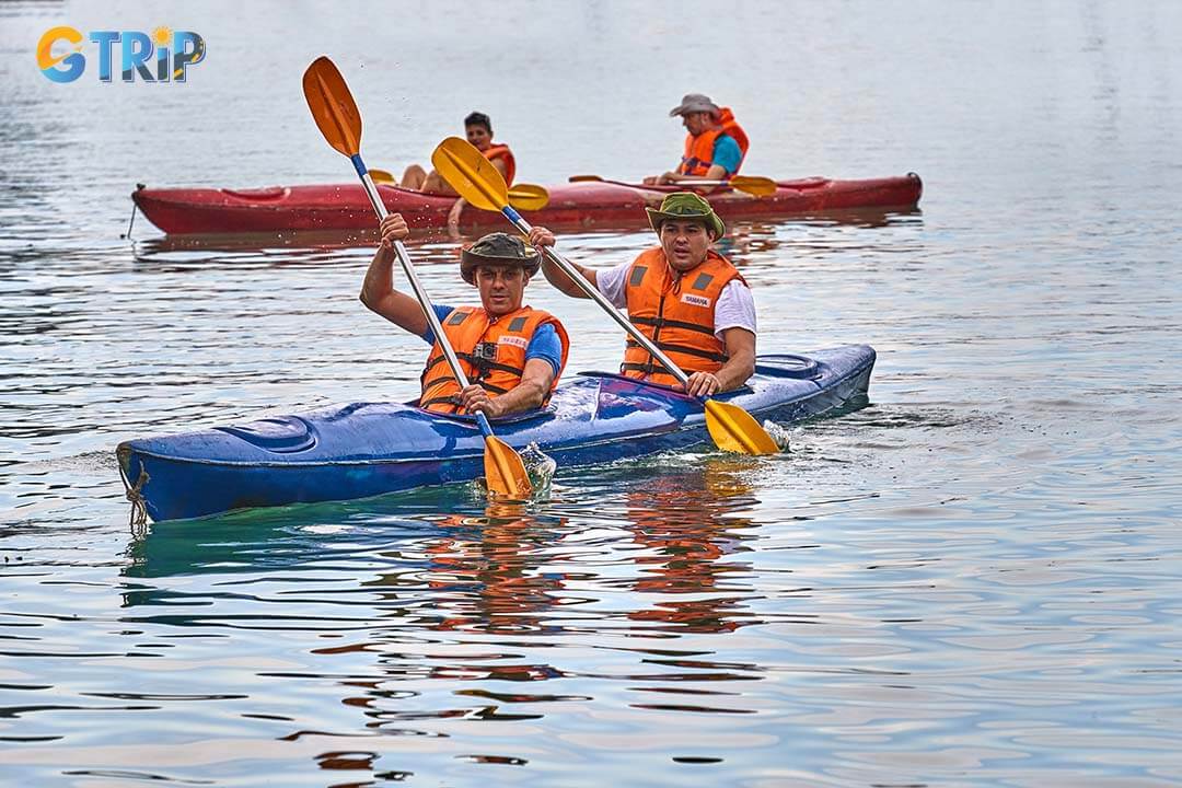 Kayaking in Ha Long Bay is one of the most exhilarating ways to explore the stunning limestone karsts and crystal-clear waters