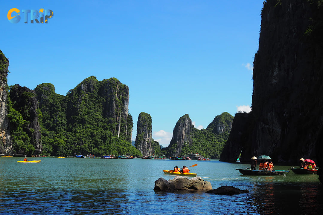 Kayaking is one of the most popular activities in Ha Long Bay in September