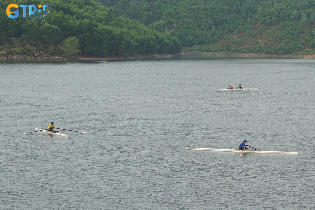 Kayaking on Dong Xanh - Dong Nghe Lake offers a peaceful way to explore its calm waters and lush surroundings while enjoying an immersive close-up view of nature