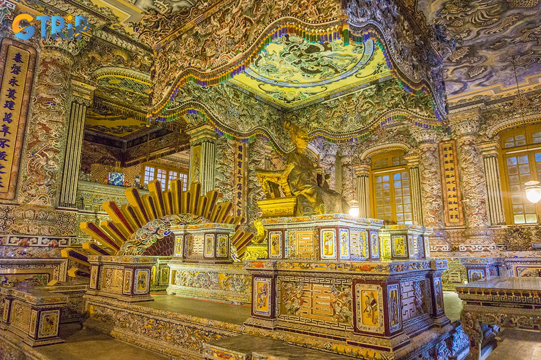 Khai Dinh Tomb architecture stands apart from other imperial tombs in Vietnam