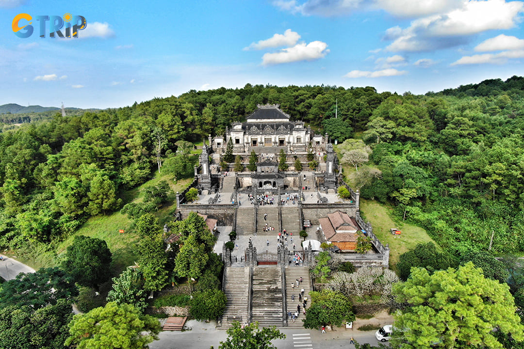 Khai Dinh Tomb's location was strategically chosen for its auspicious feng shui alignment, believed to bring prosperity in the afterlife