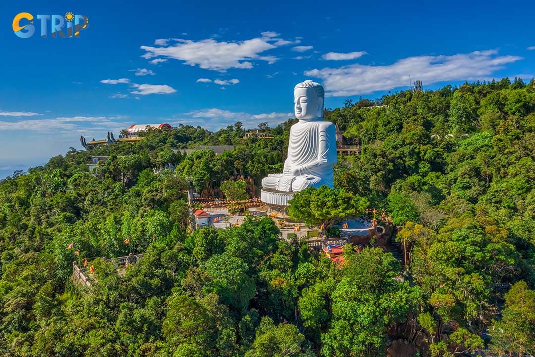 Linh Ung Pagoda is a mountain sanctuary known for its 27-meter seated white stone Buddha, traditional architecture, cool alpine air, and sweeping forest views