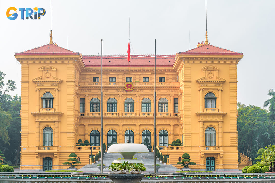 Located just northwest of Ba Dinh Square, the Presidential Palace stands as a striking example of French colonial architecture in Hanoi