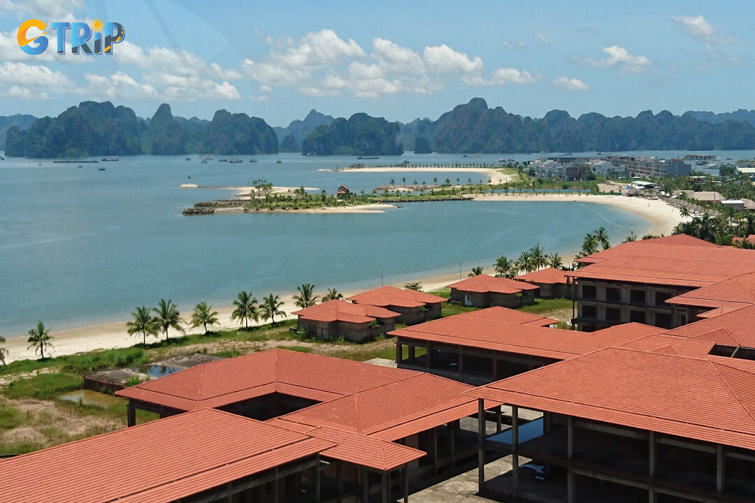 Location of the beach in Ha Long City is near the coastline of Northern Vietnam