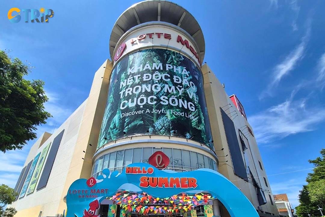 Lotte Mart Da Nang is a family-friendly, multi-story shopping complex anchored by a huge supermarket and complemented by retail stores, a cinema, a kids’ play area