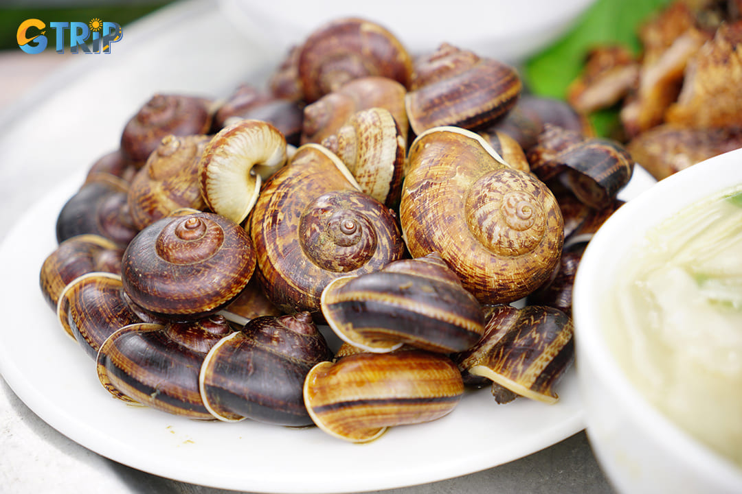 Mountain escargots or “oc nui” is another specialty of Ninh Binh
