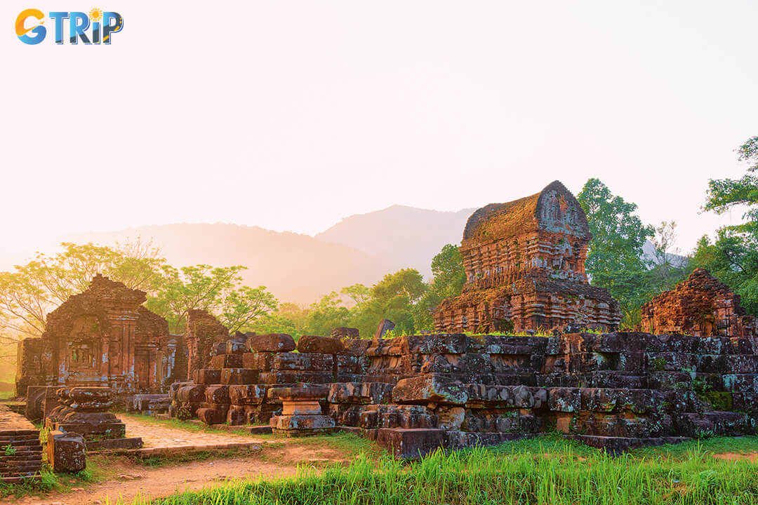 My Son Sanctuary, set in a mountain valley, offers a glimpse into the ancient Champa civilization and is easily accessible from Hoi An, Da Nang, and Hue