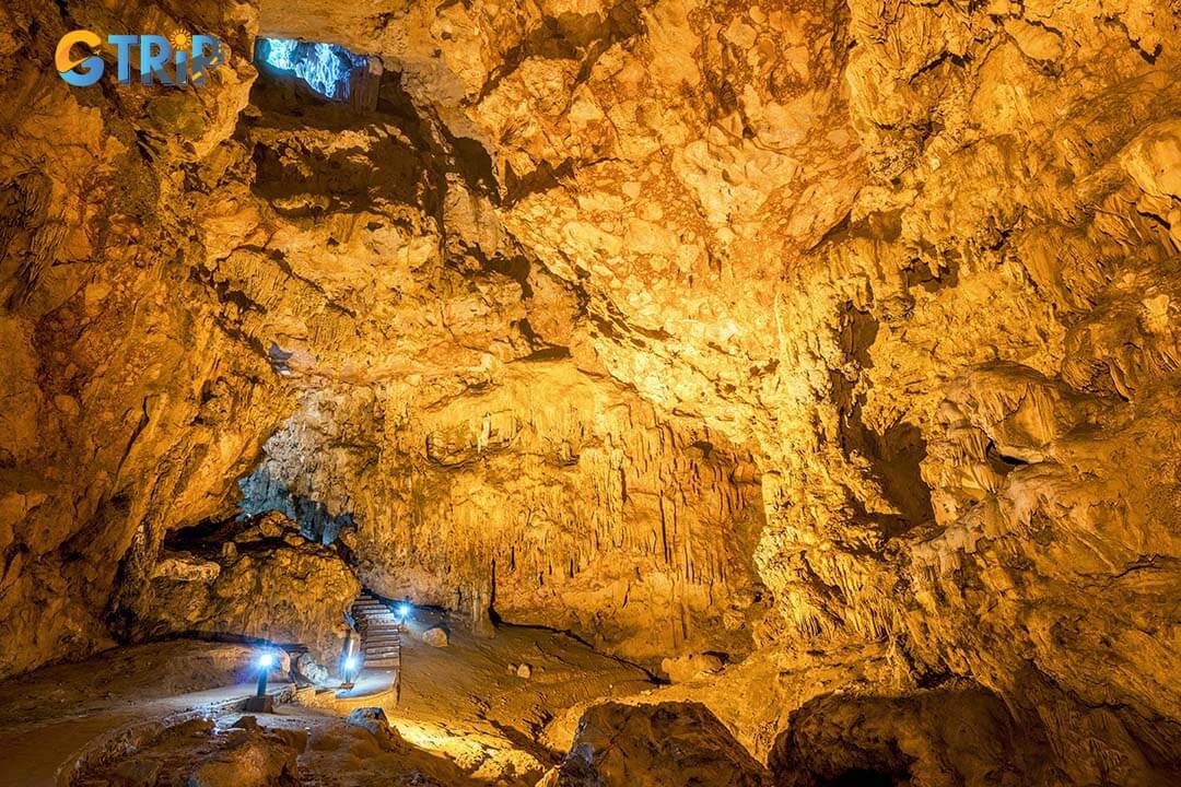Nguom Ngao Cave is a breathtaking limestone cave in northern Vietnam, renowned for its stunning stalactites, rich geological history, and proximity to Ban Gioc Waterfall