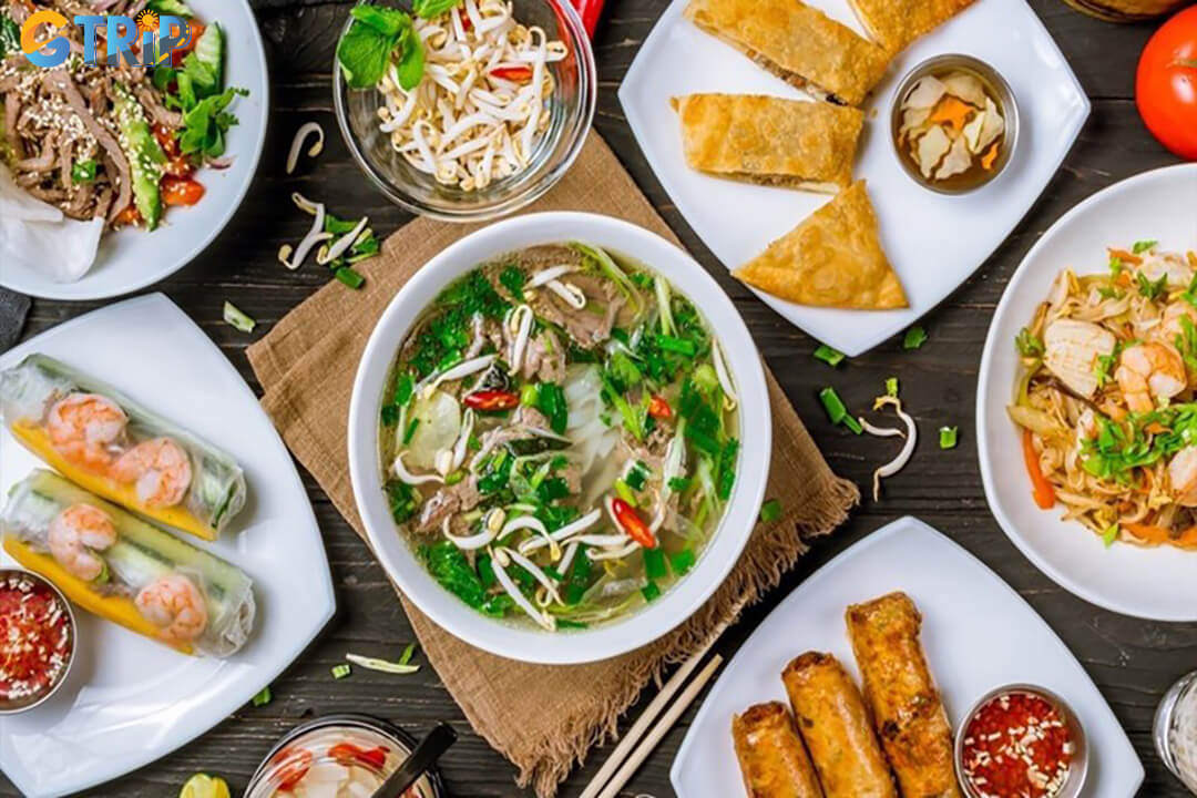 Nguyen Thuong Hien Street is a bustling food hub where visitors can enjoy pho, banh xeo, grilled skewers, and local treats amidst a lively street atmosphere