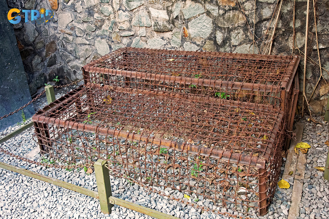 One of the most chilling parts of the museum is the life-size replica of the Tiger Cages