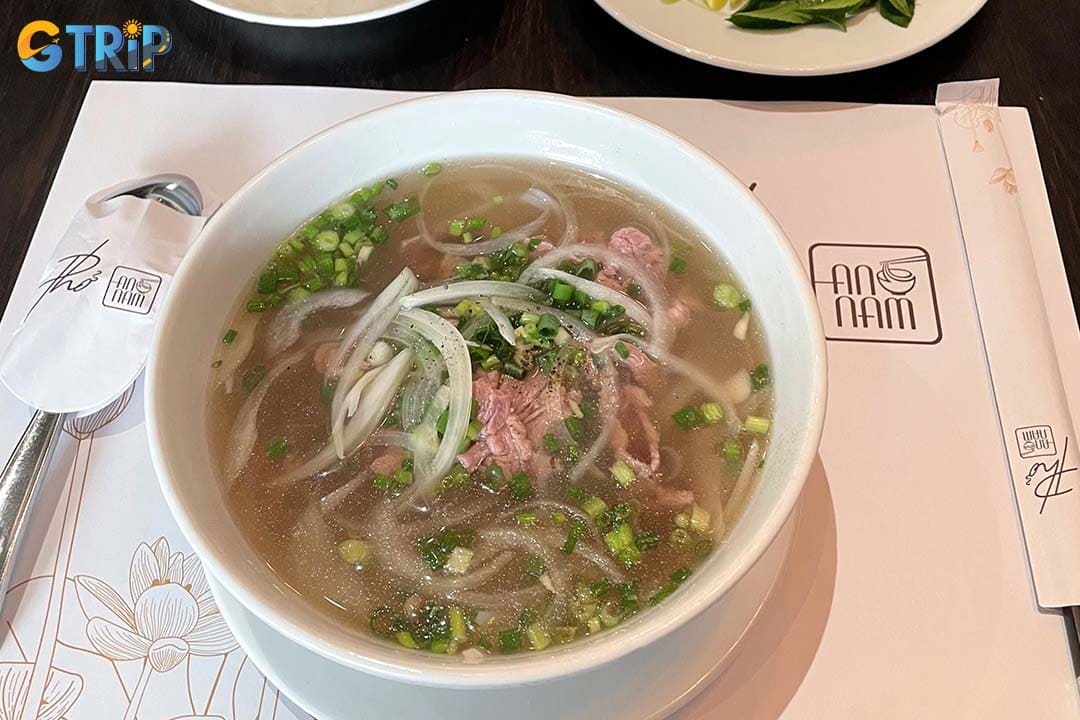 Pho An Nam is a Southern-style pho restaurant serving slightly sweeter broth with fresh herbs and generous beef toppings