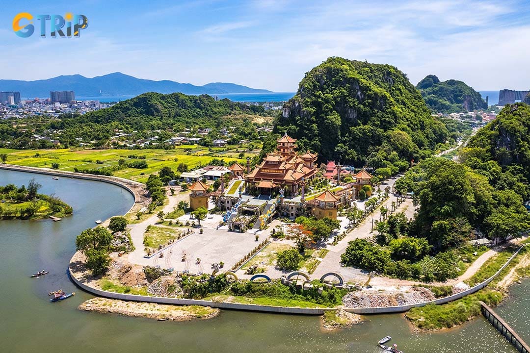 Quan The Am Pagoda, a peaceful spiritual center at the foot of the Marble Mountains, is renowned for its serene lake, Buddhist museum, and rich cultural heritage