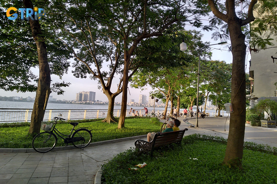 Quang An Garden serves as a modern recreational space that perfectly balances exercise opportunities with relaxation zones