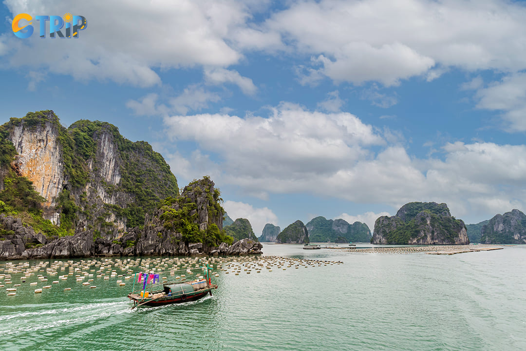 Reaching the island by boat offers this view of landscape