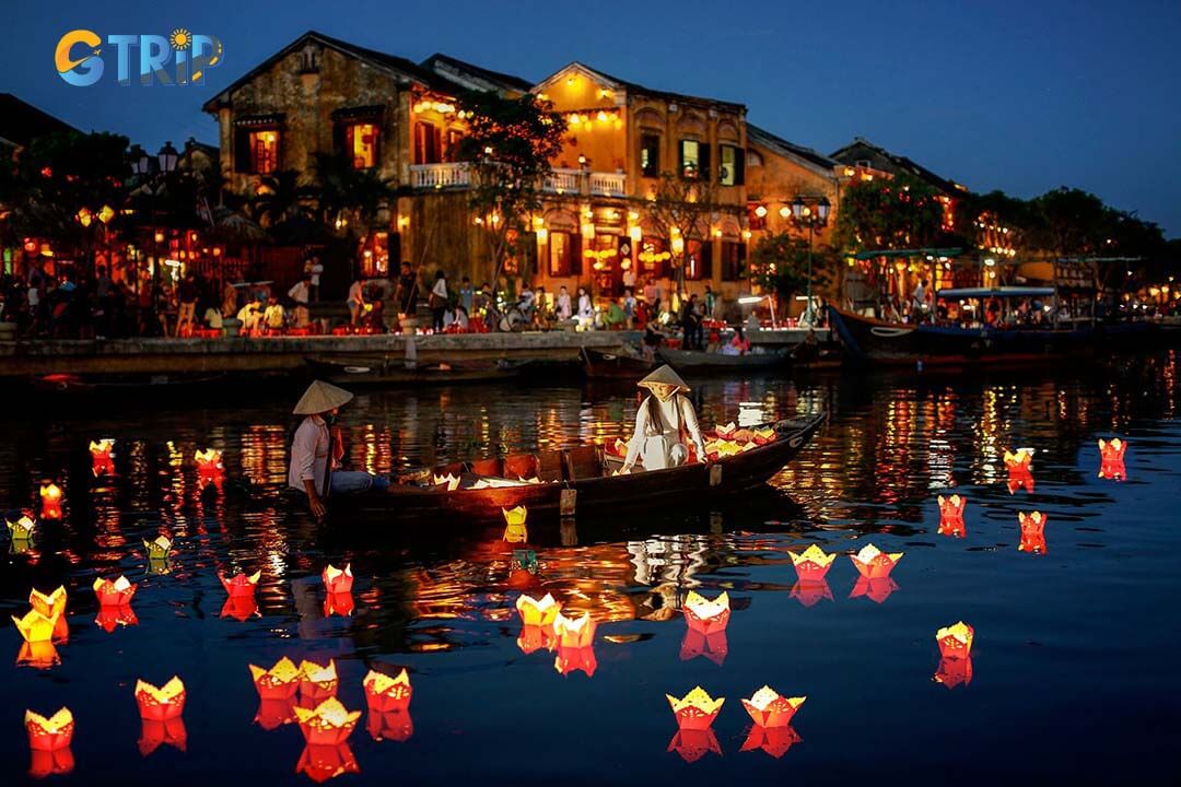 Release lanterns on the Thu Bon River in a magical tradition symbolizing hope, especially during the monthly Lantern Festival in Hoi An