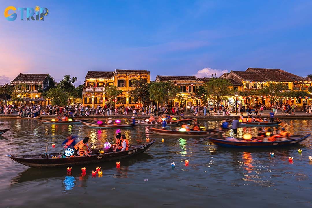 Releasing floating lanterns on the Hoai River is one of the most must-do activities