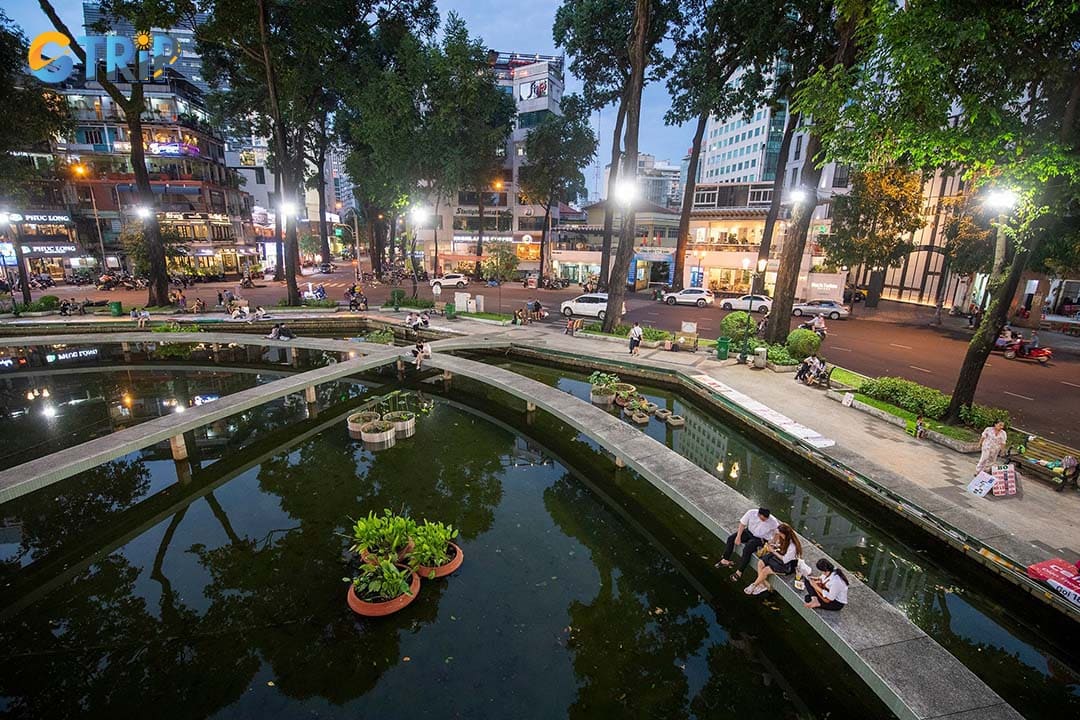 Remember to try ca phe sua da (Vietnamese iced coffee with condensed milk) to experience the coffee culture nearby