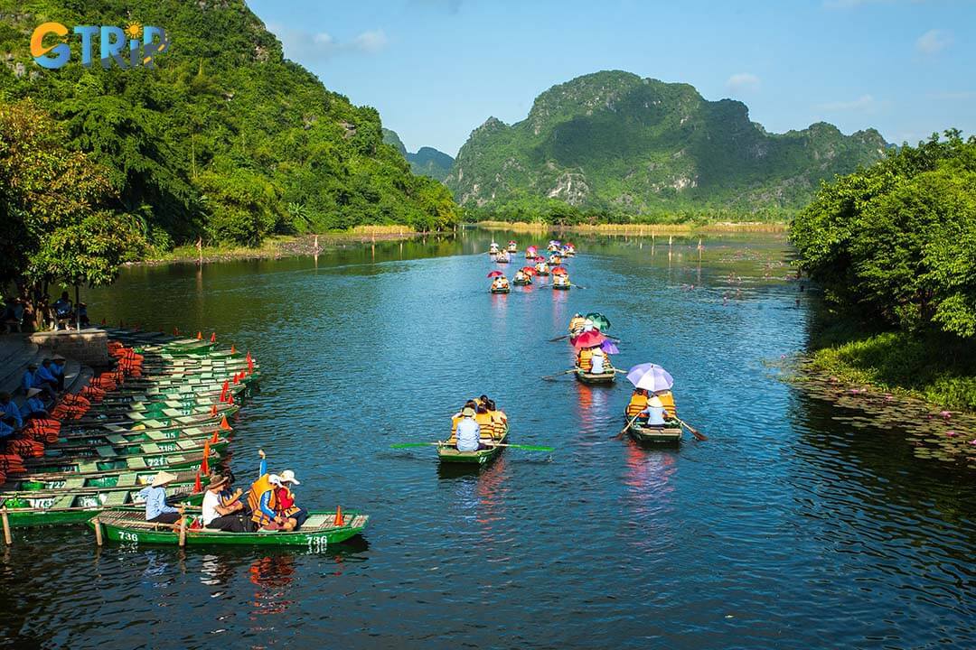 Trang An is world-famous for its boat cave tours, offering a unique journey through nature and history