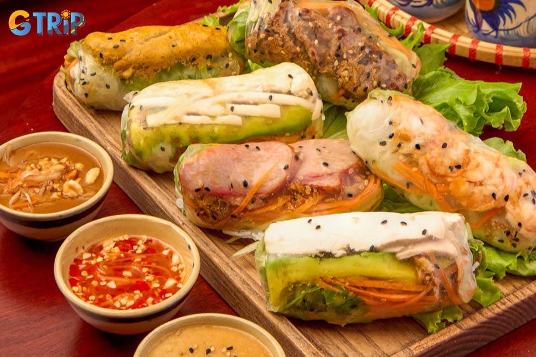 Roly Poly Fresh Spring Rolls restaurant is famous for its signature colorful fresh spring rolls