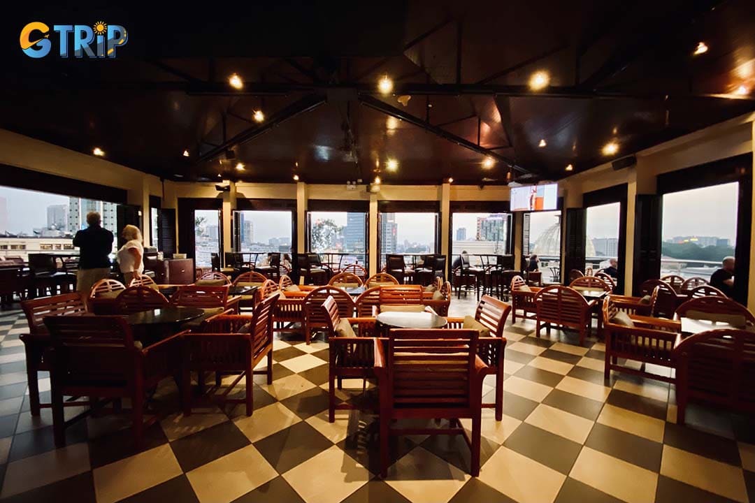 Saigon Saigon Rooftop Bar remains its classic charm and sophisticated air