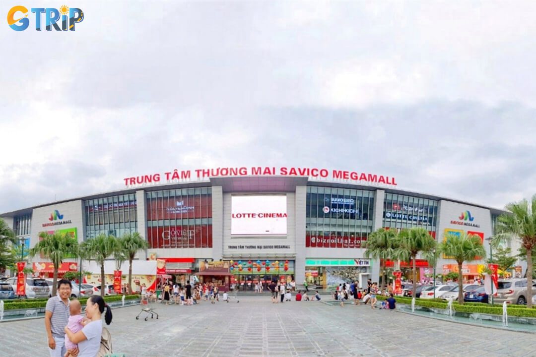 Savico Mega Mall is a five-story complex with 200+ stores, a cinema, food court, and kids' play area, offering a relaxed shopping experience outside Hanoi’s busy center