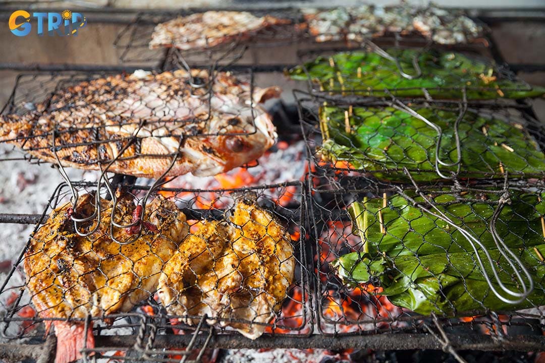 Seafood on Tam Hai Island is freshly caught and prepared by local fishermen