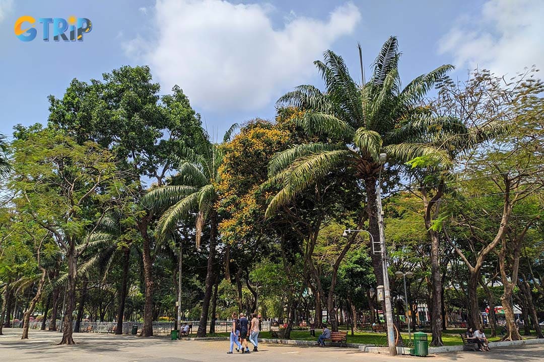 September 23rd Park sits on the historic grounds of the former Saigon Railway Station, transforming from a colonial-era transport hub into a green space