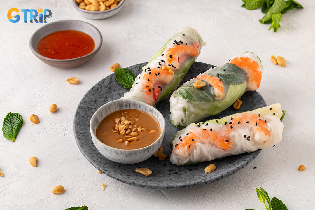 Shrimp and pork fresh spring rolls are a delightful and popular Vietnamese dish