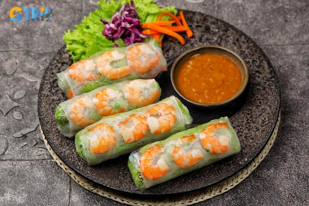 After visiting the Ninh Binh bear sanctuary, try spring rolls to energize yourself for other activities.