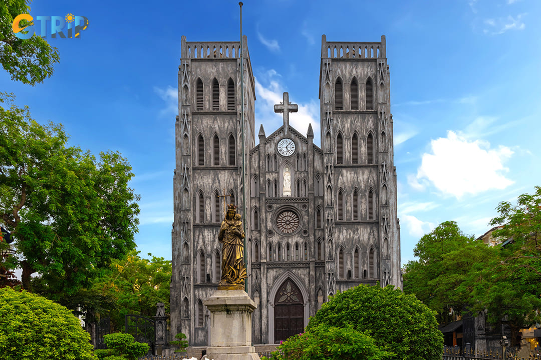 St Joseph's Cathedral, a Neo-Gothic landmark, is a 19th-century cathedral that resembles Paris's Notre Dame