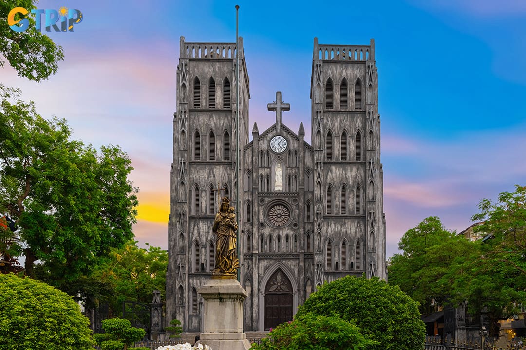 St. Joseph’s Cathedral is a stunning Neo-Gothic landmark in Hanoi’s Old Quarter, known for its towering twin spires, stained glass windows, and rich colonial history