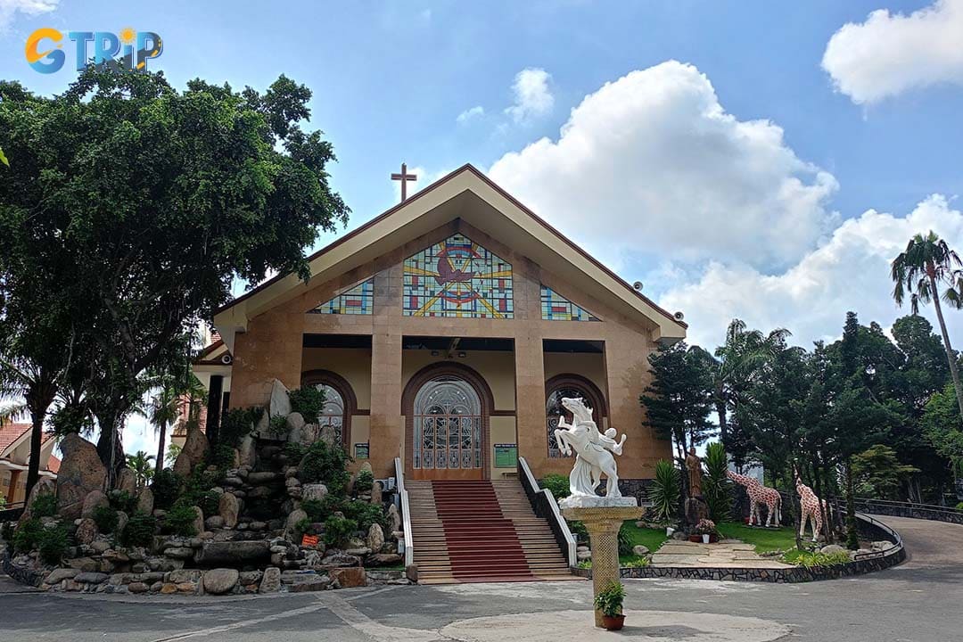St. Paul Church in Binh Tan District stands out for its bold modern design and vibrant local parish