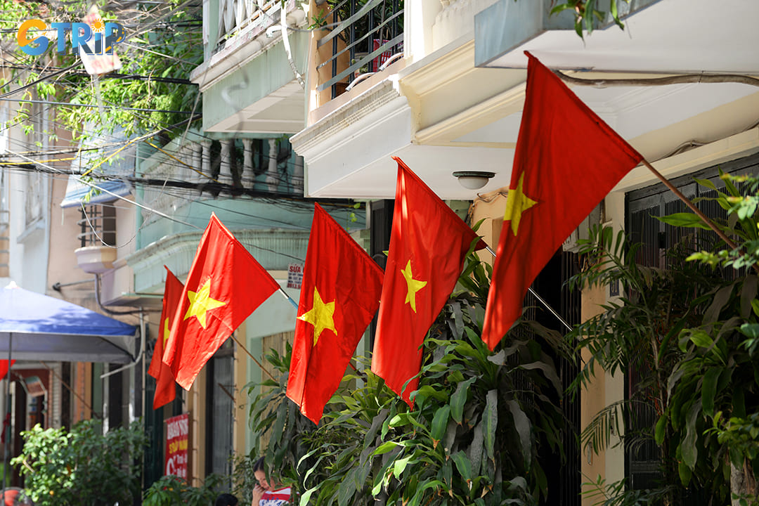 Streets are full of Vietnam flags to celebrate Vietnam’s National Day