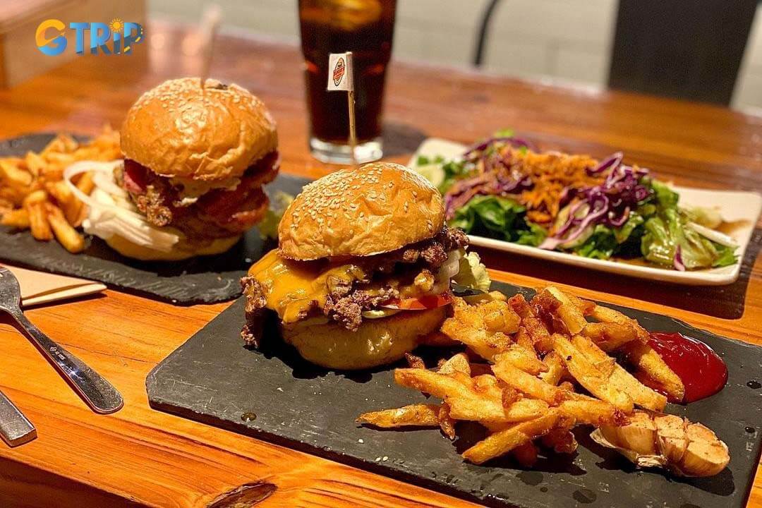 SunKat's Burgers in Hanoi offers a customizable 