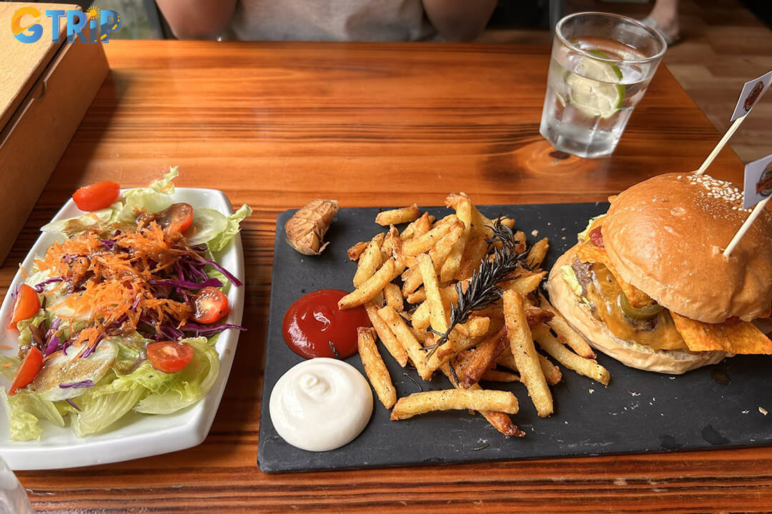 SunKat's Burgers in Hanoi serves fresh, handcrafted American-style burgers with a Vietnamese twist in a casual, high-quality setting