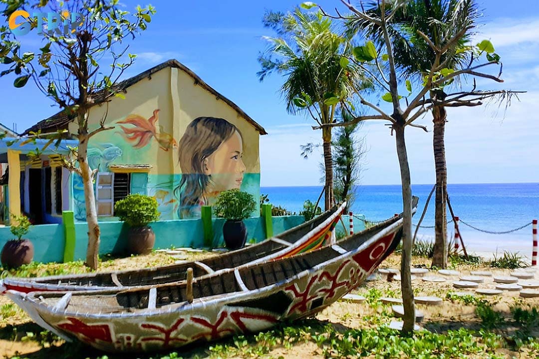 Tam Thanh Mural Village is one of the highlights near the beach that you should visit