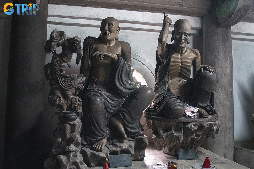 Tay Phuong Pagoda’s standout feature is its 18th-century wooden statue collection, especially the 18 Arhats