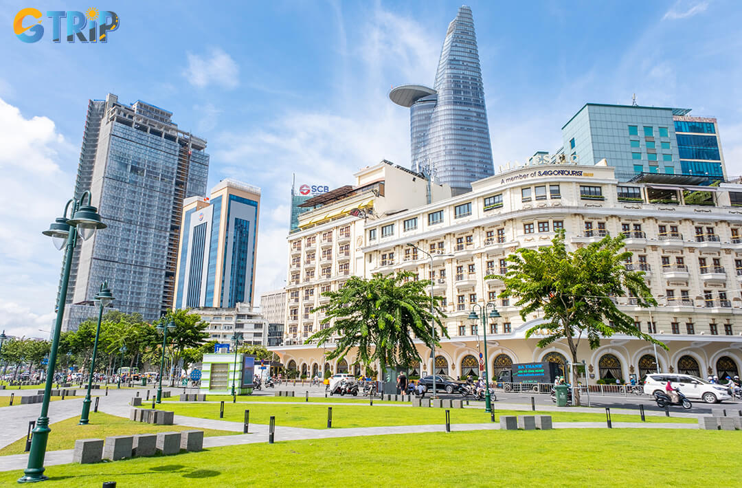 The Bitexco Financial Tower, inspired by a lotus bud, offers stunning 360-degree city views from its Saigon Skydeck, showcasing Ho Chi Minh City’s modern skyline