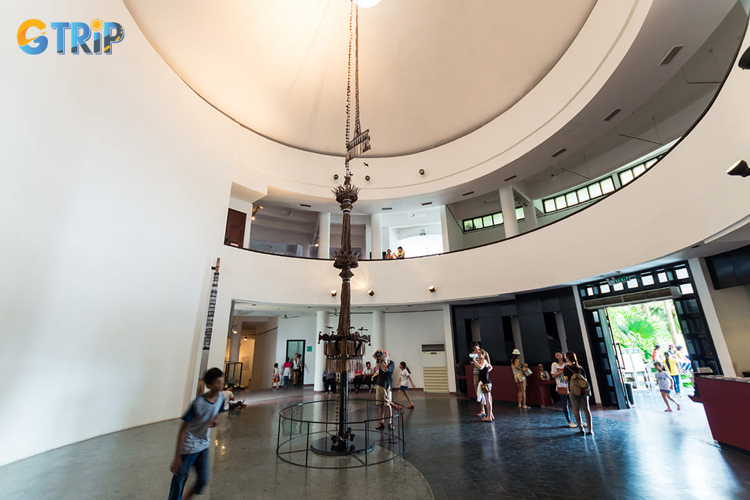 The Bronze Drum Building stands as the museum's iconic main structure, instantly recognizable by its distinctive shape