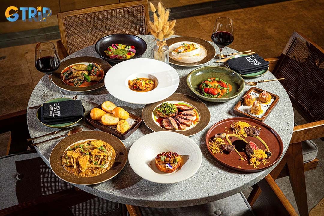 The Gypsy Rooftop Kitchen & Bar elevates the Da Nang dining scene by seamlessly combining gourmet cuisine with the allure of a sky-high lounge