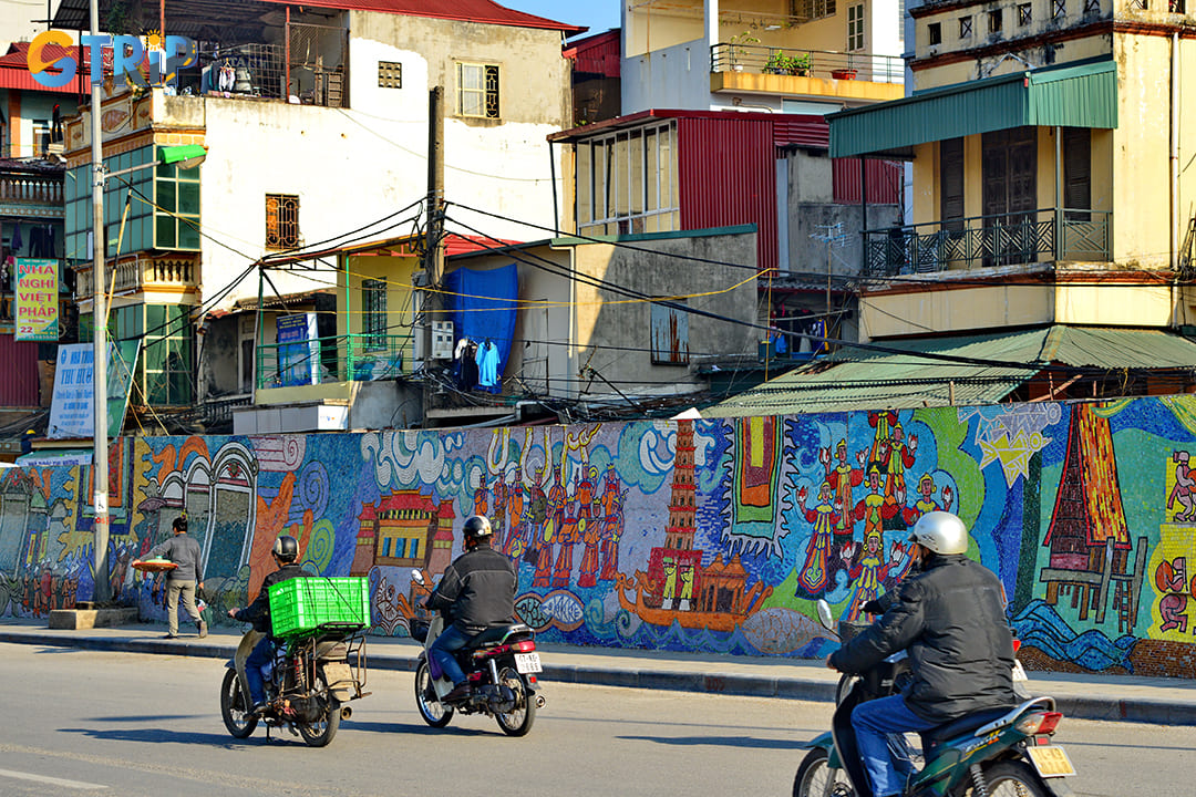 The Hanoi Ceramic Mosaic Mural holds a Guinness World Record as the world's largest ceramic mosaic