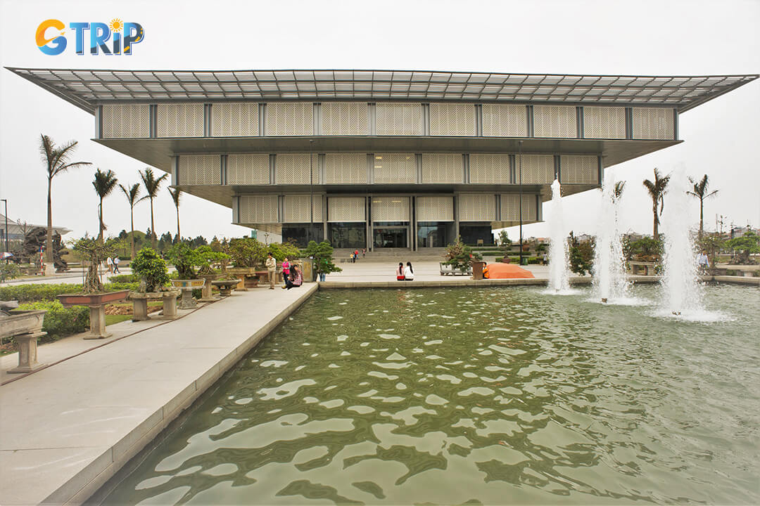The Hanoi Museum’s inverted pyramid design blends modern architecture with traditional symbolism, creating a striking landmark that reflects Hanoi’s cultural