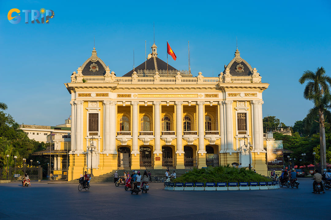The Hanoi Opera House, completed in 1911, stands as the crown jewel of French architecture in the city