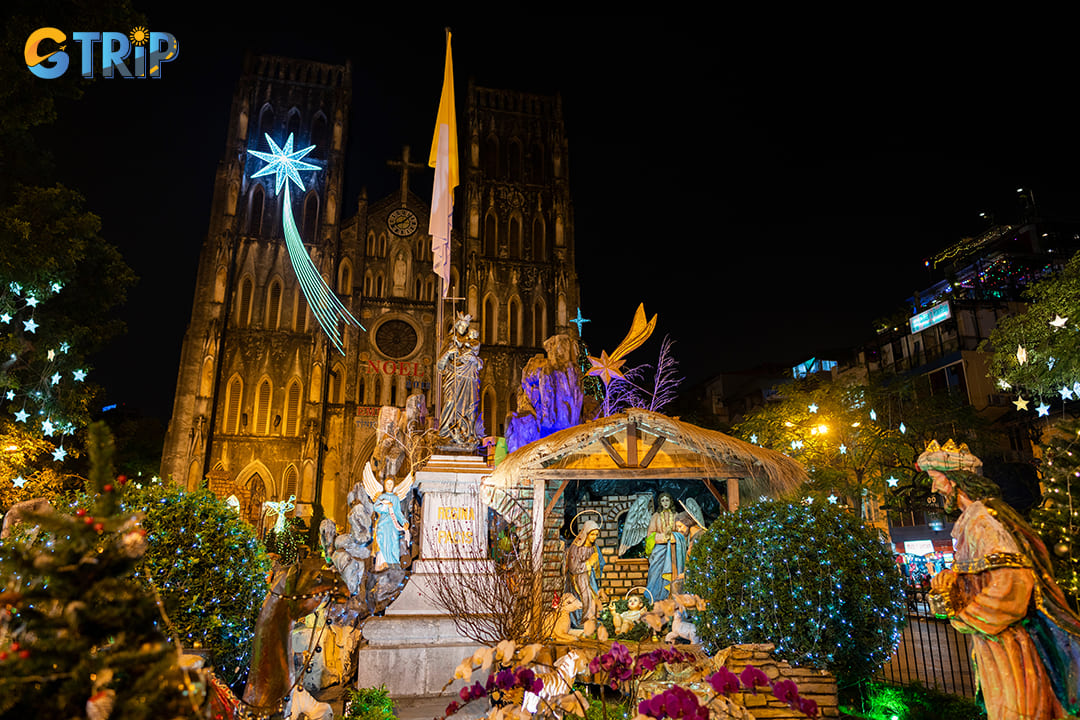 The heart of Christmas celebrations with elaborate decorations, carol singing, and midnight Mass on Christmas Eve in St. Joseph's Cathedral