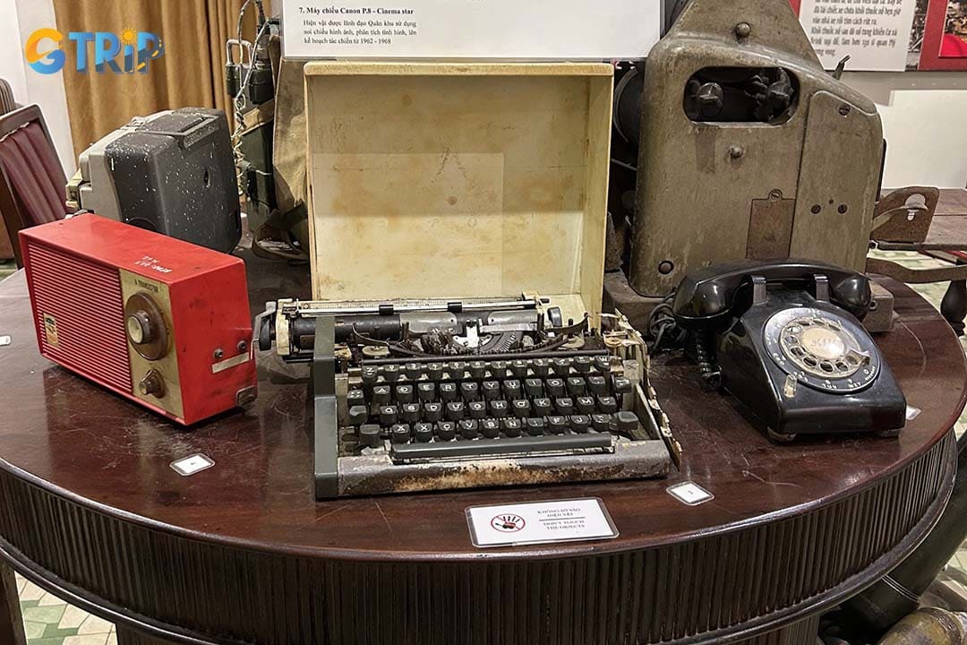 The important typewriter that was used to draft secret messages and documents