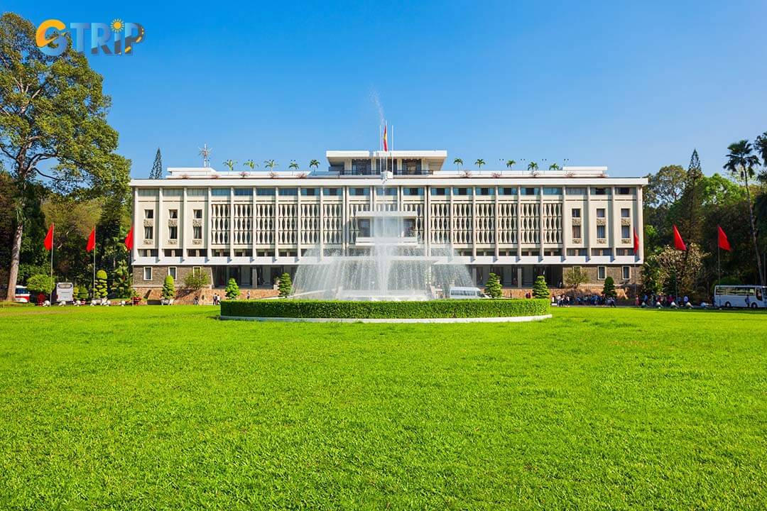 The Independence Palace offers visitors a glimpse into the nation's past with preserved rooms, a war room, and stunning architecture