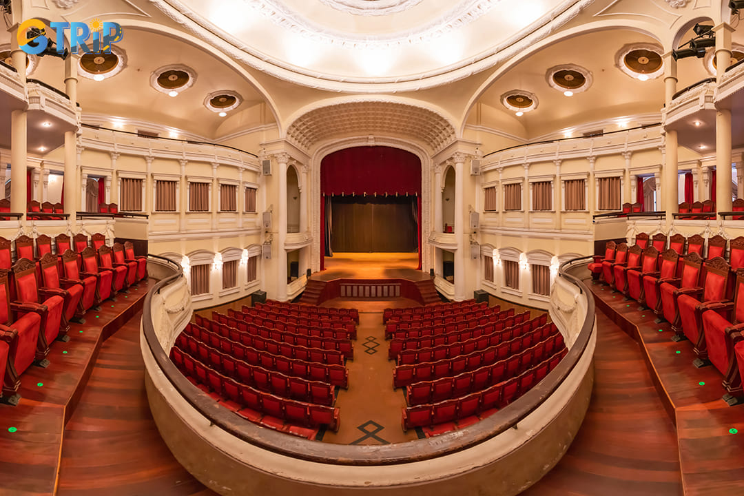 The interior of the opera house is as impressive as its exterior, designed to provide an immersive artistic experience
