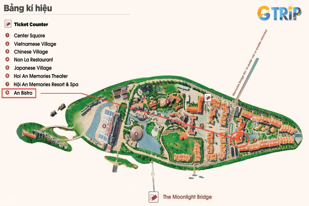 The map of Hoi An Impression Theme Park