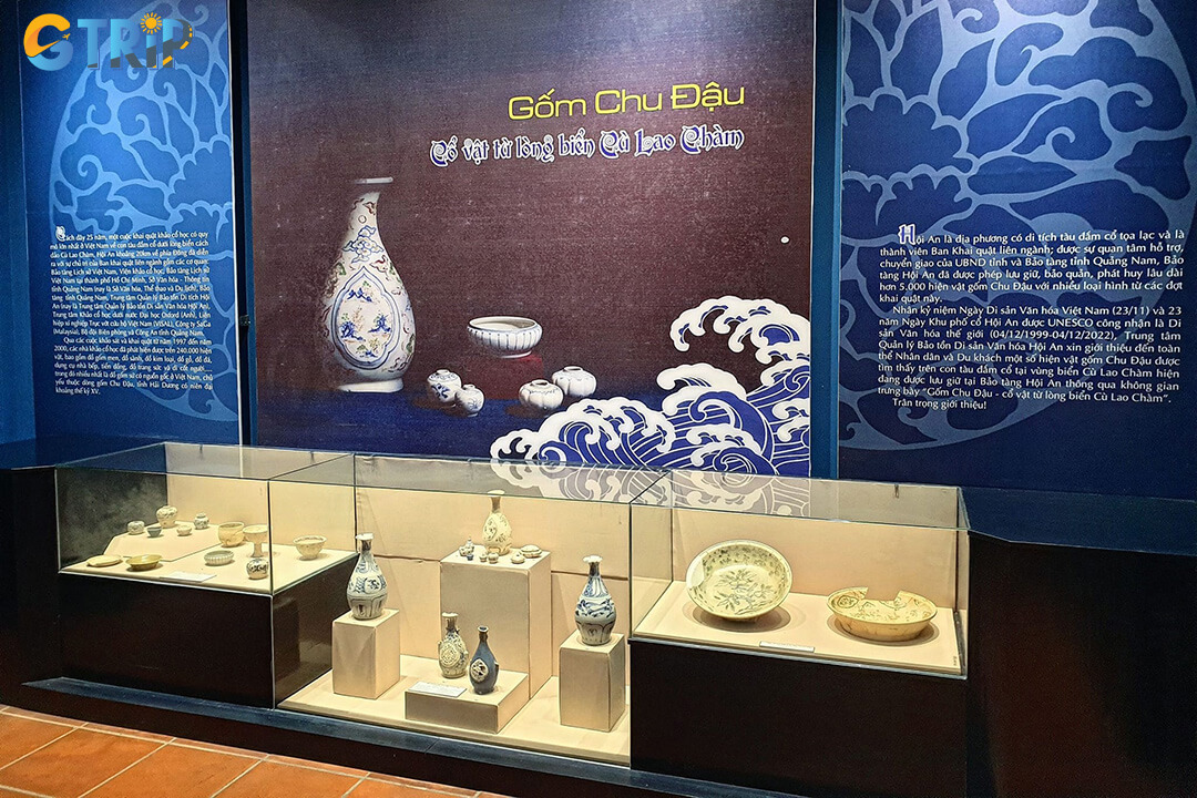 The museum features diverse exhibition areas showcasing artifacts and documents that trace Hoi An’s history from prehistoric cultures to modern times