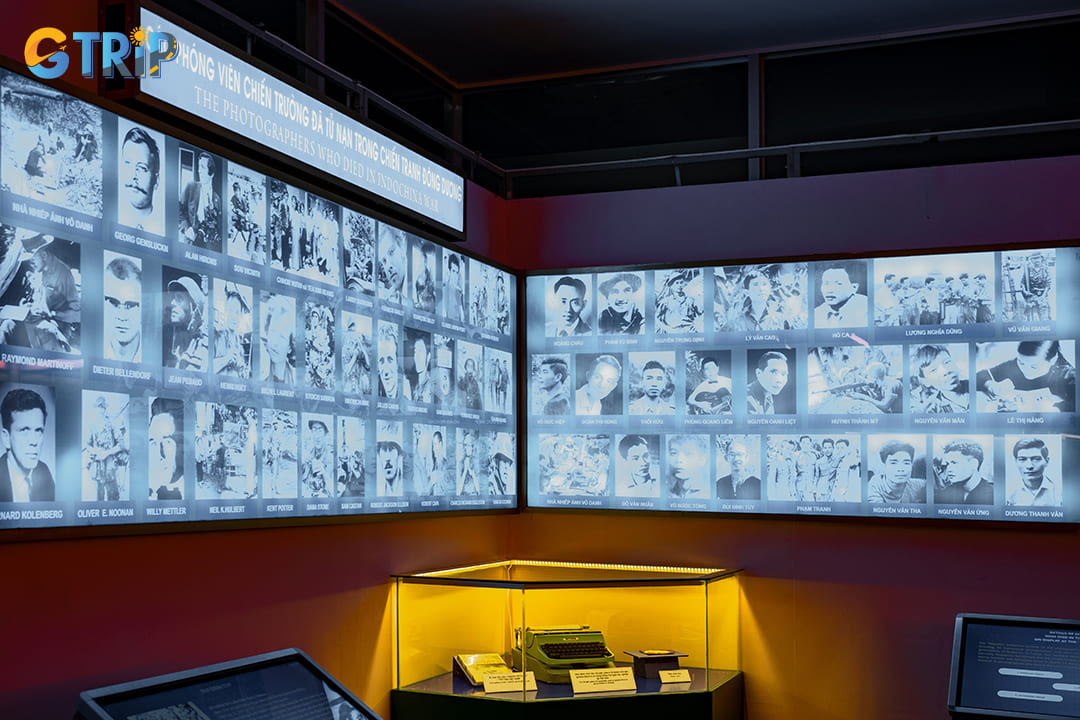 The museum is organized into sections that follow a chronological flow of the Vietnam War